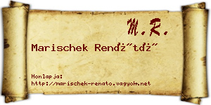 Marischek Renátó névjegykártya